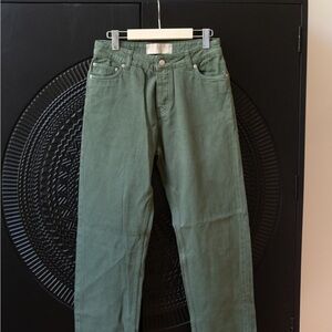 Jack and Jones Women's Green Boyfriend Jeans